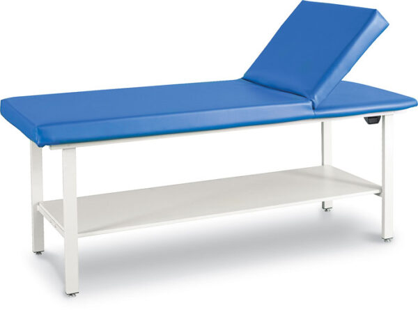 Winco #8570-SH Treatment Table Std Ht w/adj Back Rest and Shelf