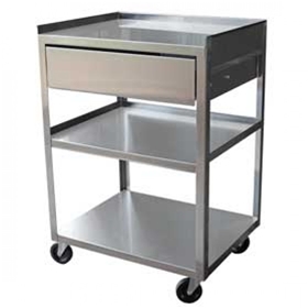 Ideal Stainless Steel Utility Cart, 3 Shelf with Drawer #MC21D